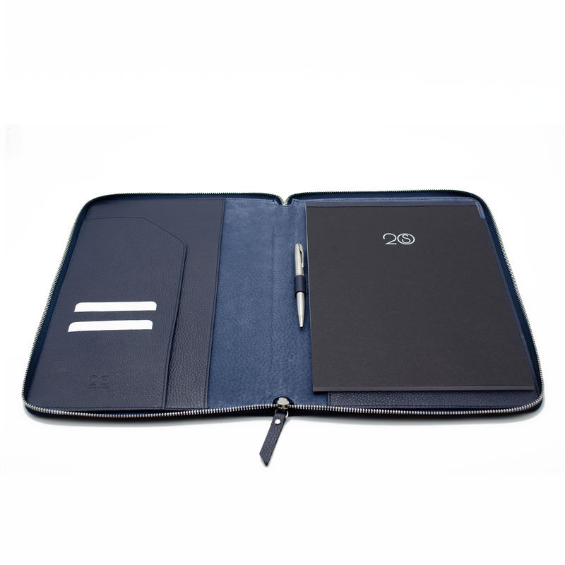 Document holder with zip