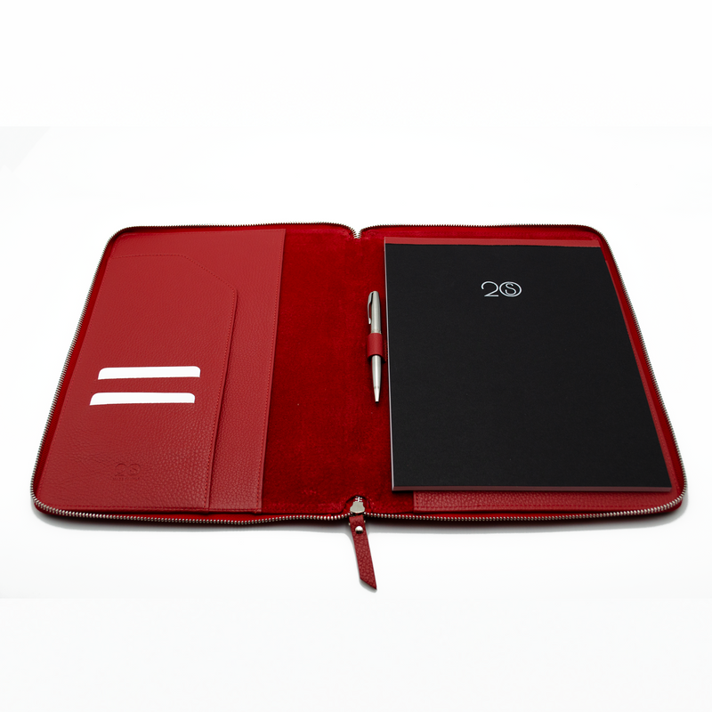 Document holder with zip