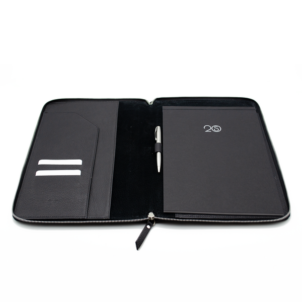 Document holder with zip