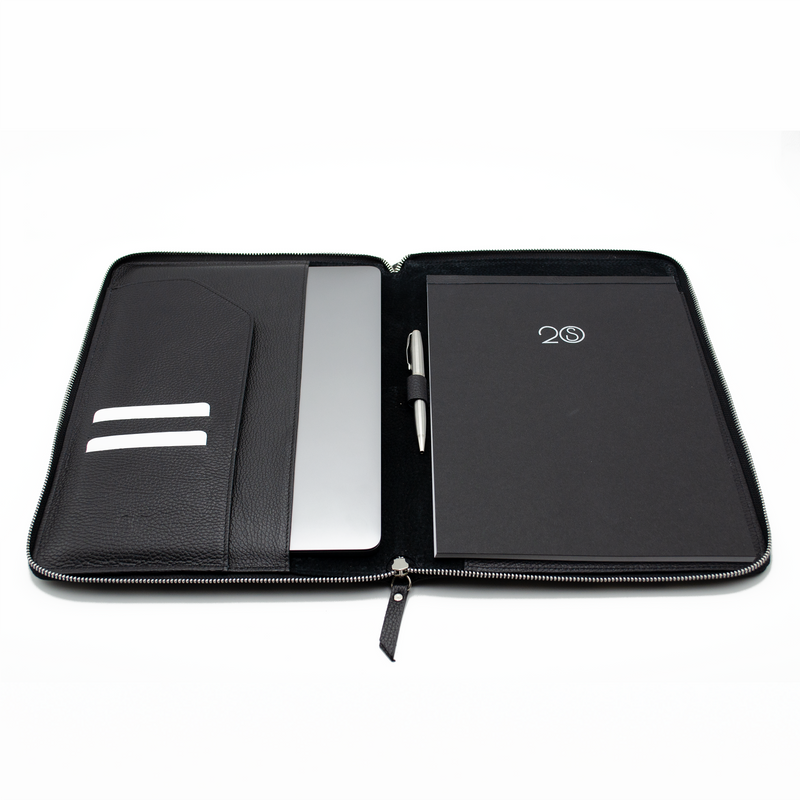 Document holder with zip